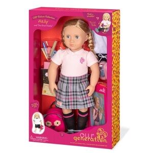Our Generation Hally with Storybook & Accessories 18" Posable School Doll
